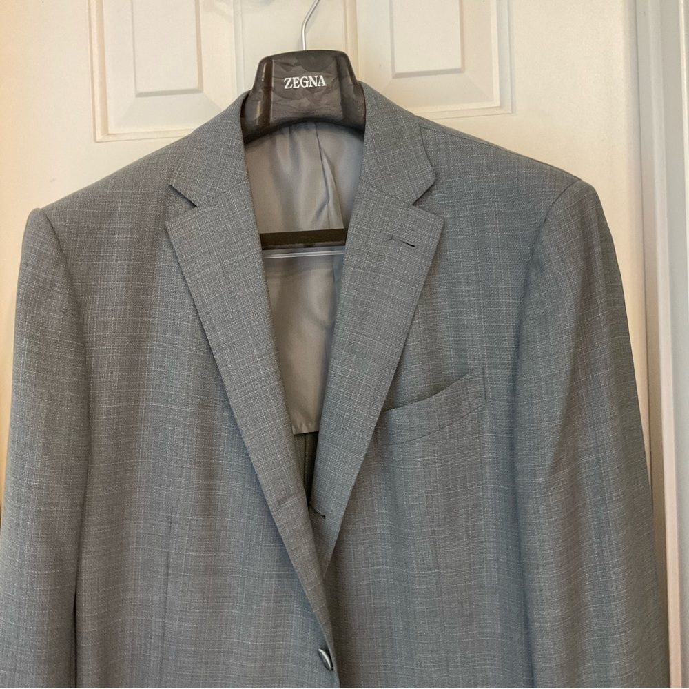 Ermenegildo Zegna Blazer, Gray, Classic Luxury for Men, Timeless, 44” Chest - Picture 3 of 8